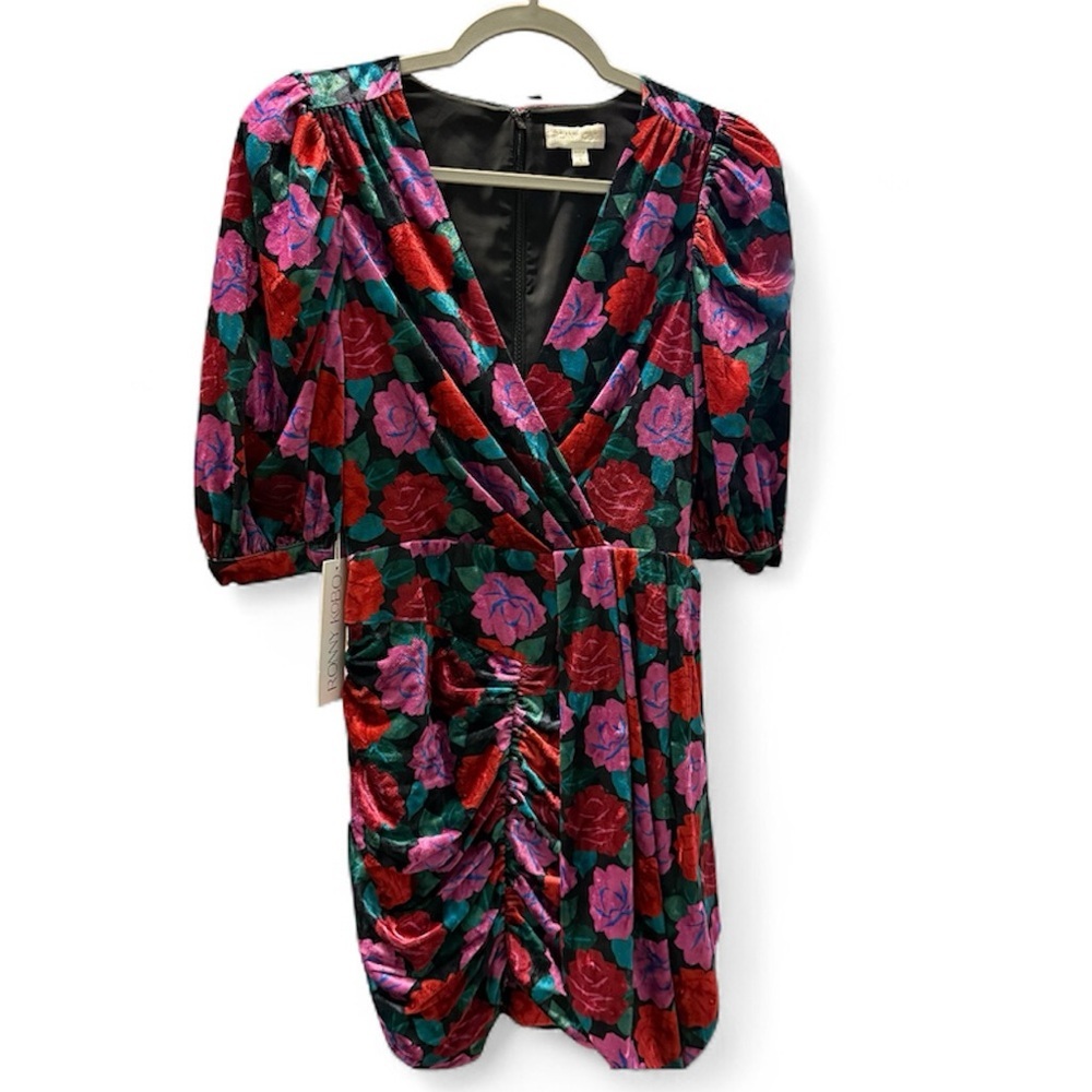 Ronny Kobo Short Dress Size Small Mini Floral cocktail party bach date femme nwt - Picture 3 of 8